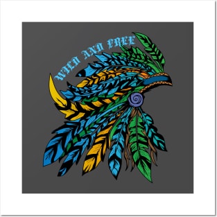 Colored Feather: WILD AND FREE Posters and Art